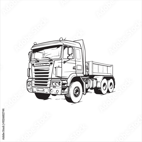 truck isolated on white