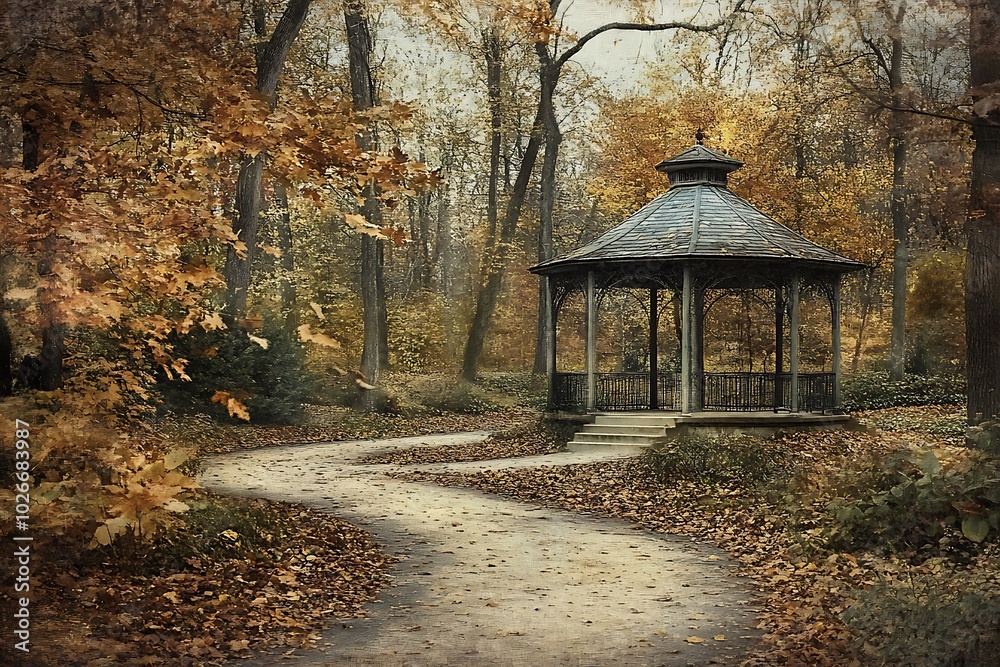 Fototapeta premium japanese garden in autumn