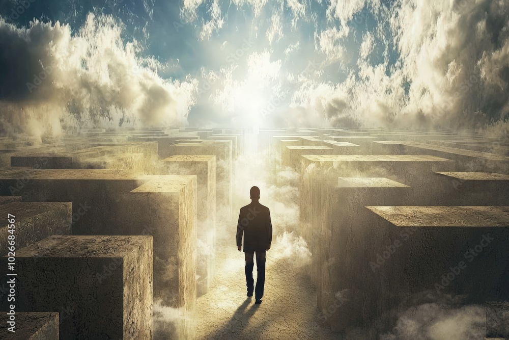 Surreal Journey Through a Maze of Clouds Surreal Journey Through a Maze of Clouds