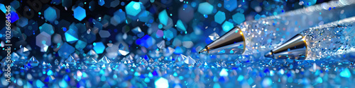 Blue Crystal Glitter - Nosediving Pen Scatter photo