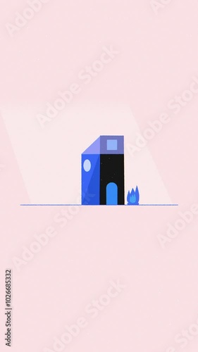 Animated Houses Vertical