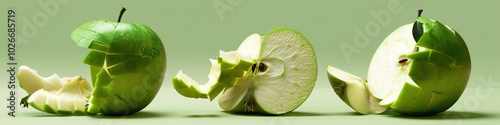 Green Apple Skin - Rolled-off Fruit Crash photo