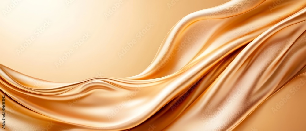 A tight shot of fabric in flow against a beige backdrop, featuring a gentle light reflection in picture's heart A tight shot of fabric in flow against a beige backdrop, featuring a gentle light reflection in picture's heart