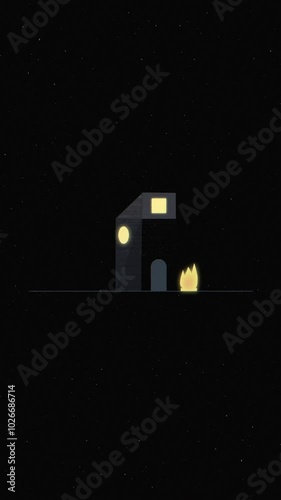 Animated Houses Vertical
