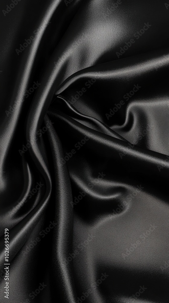 Fototapeta premium Elegant Black Fabric with Glossy Finish