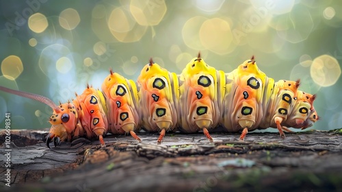 A caterpillar hatching from its covering represents how ideas can change the world