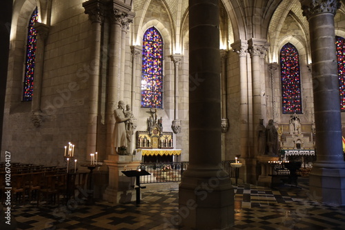 La basilique Saint Nicolas, de style néogothique, ville de Nantes, département de la Loire Atlantique, France