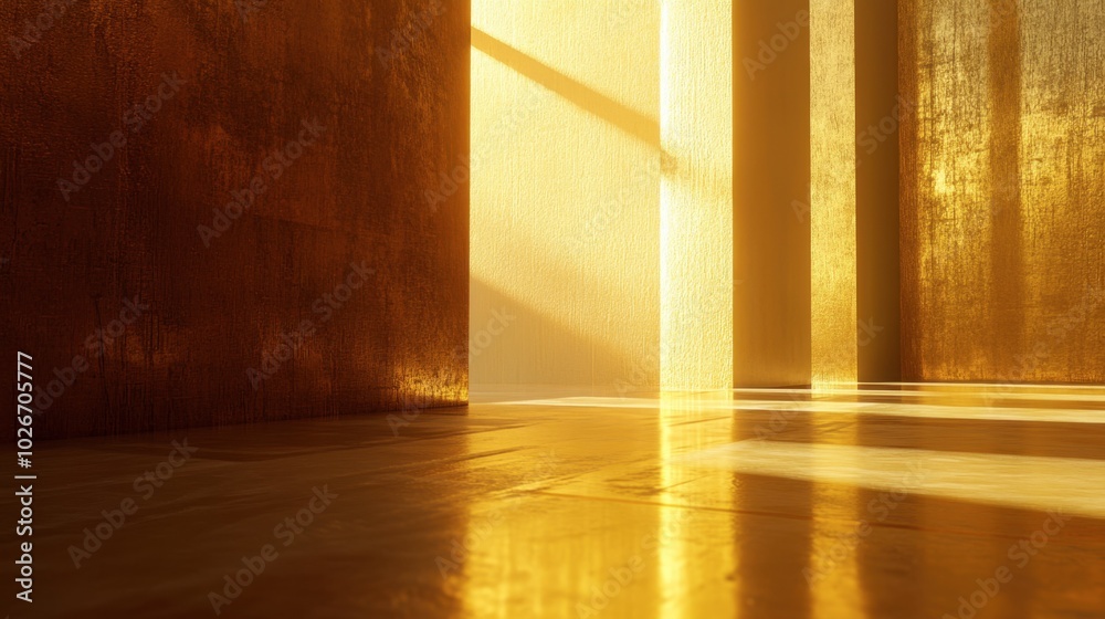 Gentle golden light fading into soft shadows, creating an abstract, calming atmosphere. Gentle golden light fading into soft shadows, creating an abstract, calming atmosphere.