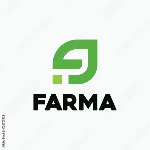Farmer organic green logo design vector editable business brand identity royalty free image
