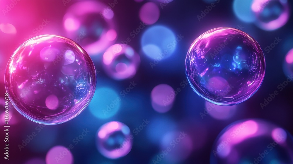 Glowing light orbs in shades of purple and blue floating gently over a dark background. Glowing light orbs in shades of purple and blue floating gently over a dark background.