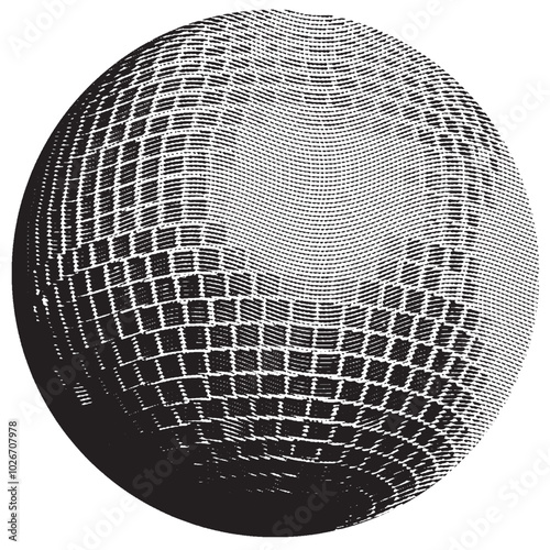 Mirrorball isolated vector for promo poster