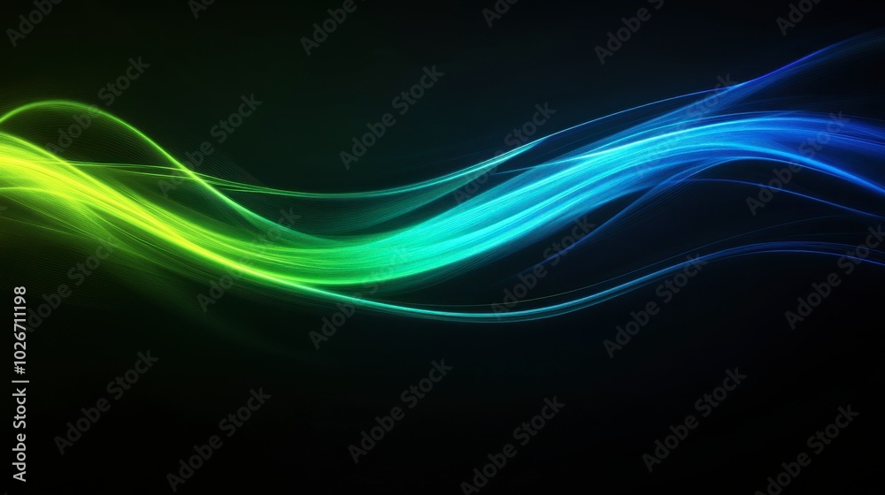 Sharp light streaks in neon blue and green curving against a dark background, creating a futuristic look. Sharp light streaks in neon blue and green curving against a dark background, creating a futuristic look.