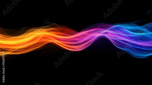 Sharp streaks of colored light slicing through a black background, creating dynamic abstract lines.