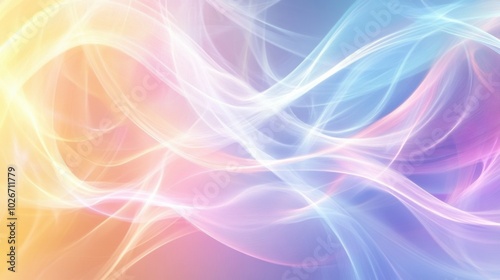 Wallpaper Mural Soft pastel-colored light swirls creating a delicate and calming abstract background. Torontodigital.ca