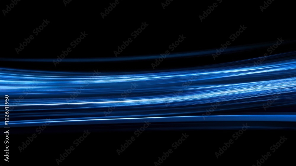 Subtle blue light trails fading into darkness, creating a calm, abstract design. Subtle blue light trails fading into darkness, creating a calm, abstract design.