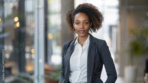 Attractive business woman in an office setting