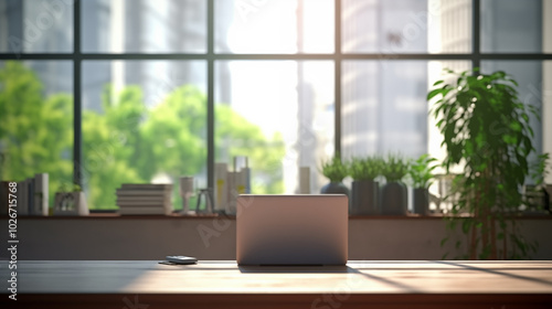 Blurred office interior background