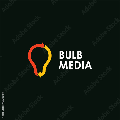 Innovative bulb media technology logo design vector editable business brand identity royalty free image