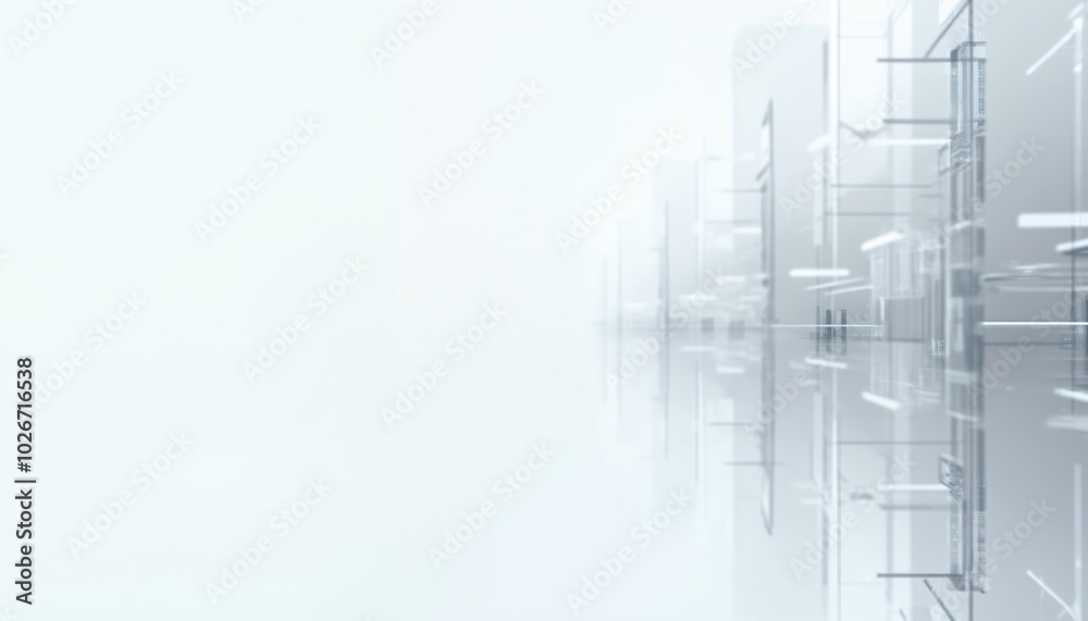 A soft white and gray abstract background with geometric buildings in the distance, perfect for architectural and modern design presentations. A soft white and gray abstract background with geometric buildings in the distance, perfect for architectural and modern design presentations.