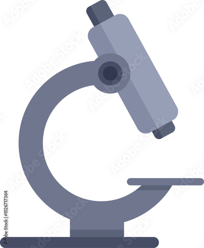 Simple microscope standing on a white background, perfect for scientific illustrations