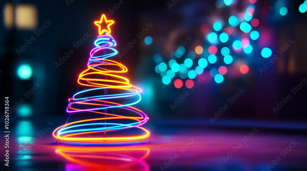 Neon christmas tree Neon christmas tree