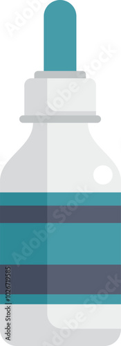 Nasal spray or eyedrops bottle dispensing medical solution, aiding in healthcare and symptom relief
