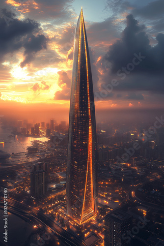 Tapety artystyczne Skyscrapers interesting designs - 0111