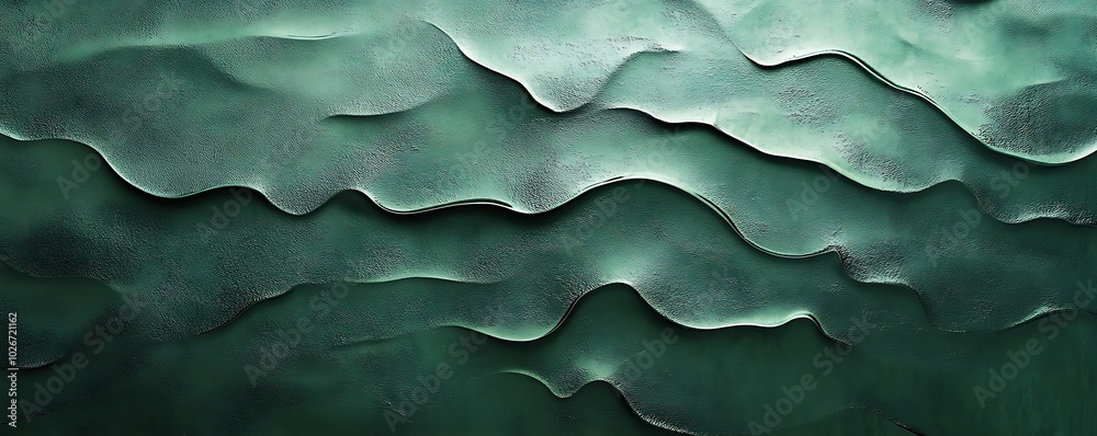Matte green texture with grainy elements and a subtle wave pattern for design Matte green texture with grainy elements and a subtle wave pattern for design