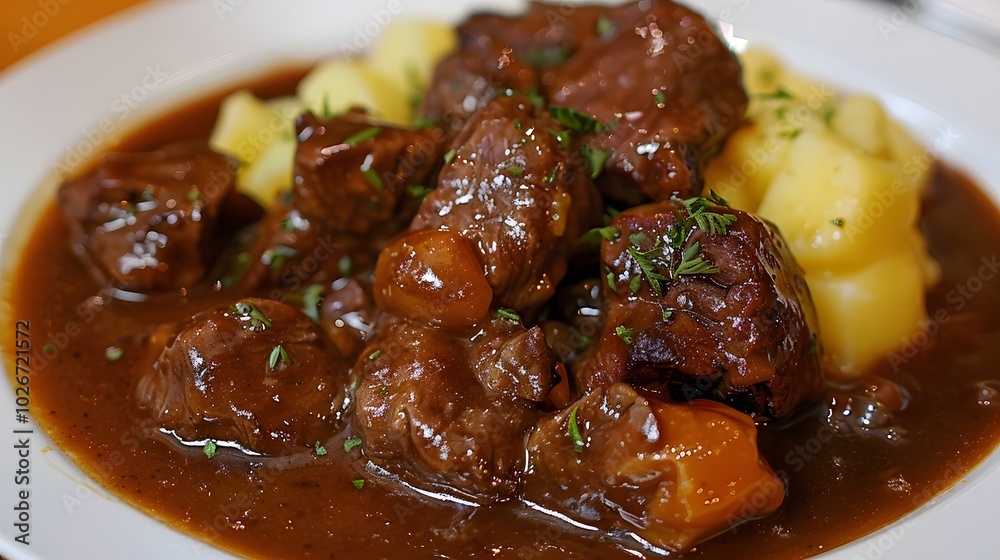 German-style beef stew with a dark beer sauce German-style beef stew with a dark beer sauce