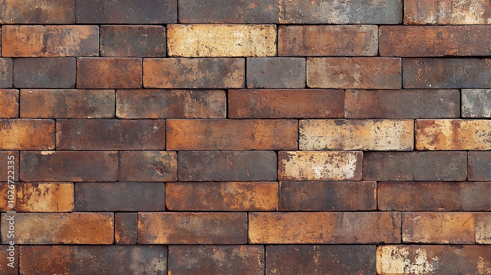 Old brick wall background with a stained, aged vintage aesthetic for rustic designs Old brick wall background with a stained, aged vintage aesthetic for rustic designs