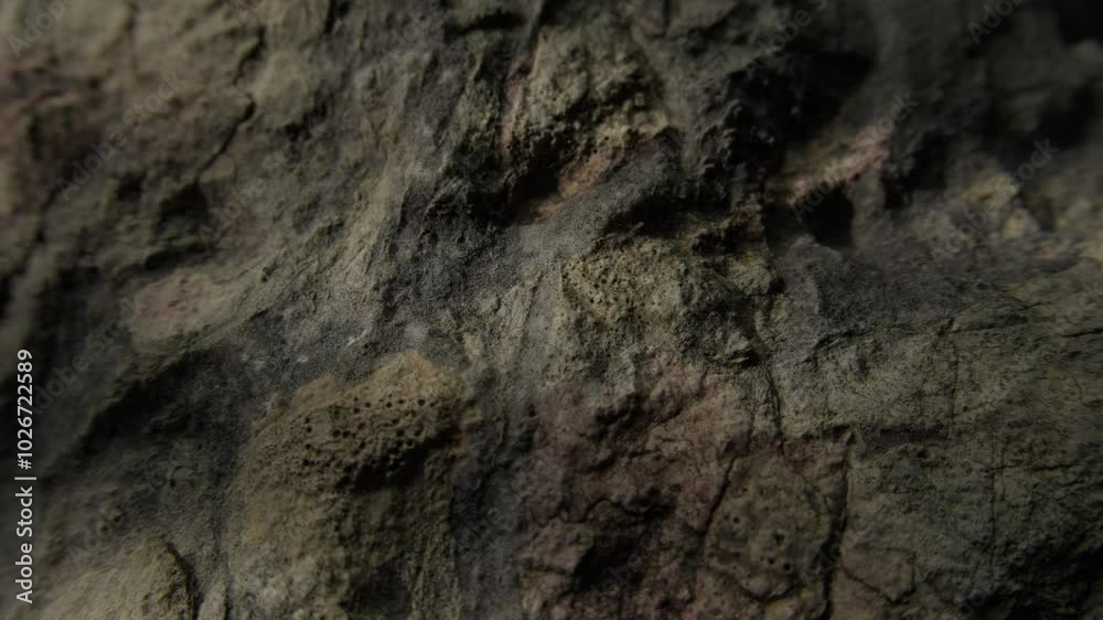 Rough textured dark rock with weathered surface Rough textured dark rock with weathered surface