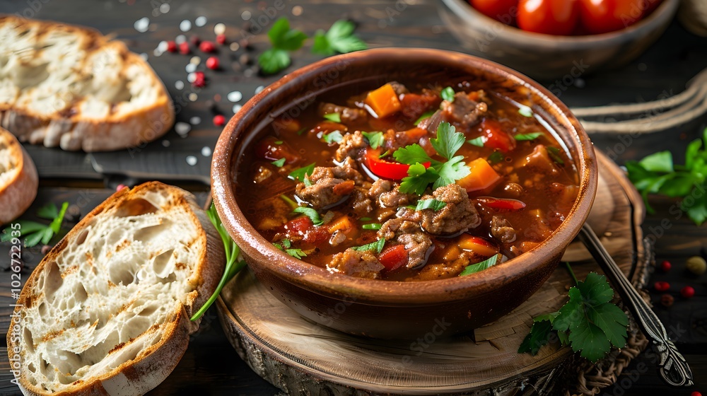 Goulash Soup with bread Goulash Soup with bread