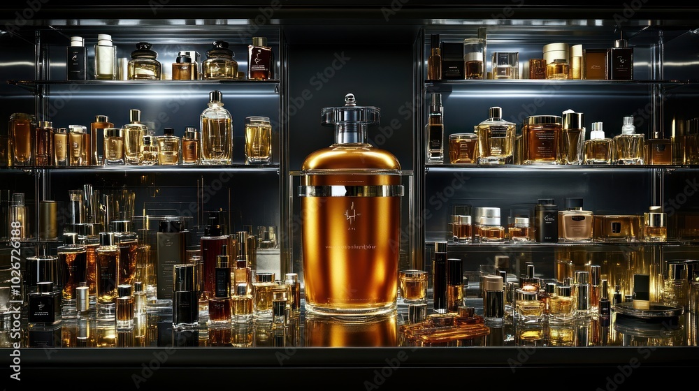 A Showcase of Luxury Perfumes and Fragrances in Glass Bottles A Showcase of Luxury Perfumes and Fragrances in Glass Bottles