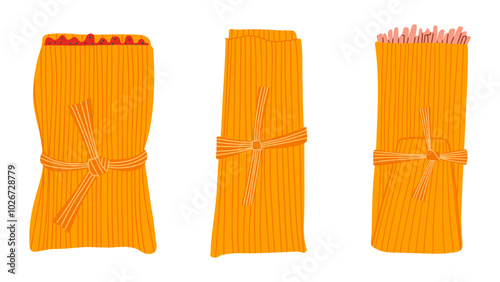 Mexican and Latin American traditional dish Tamale. Vector illustration.