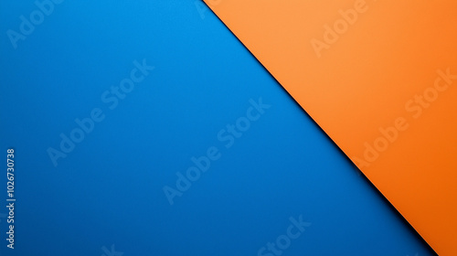 diagonal blue and orange background with crisp delineation 