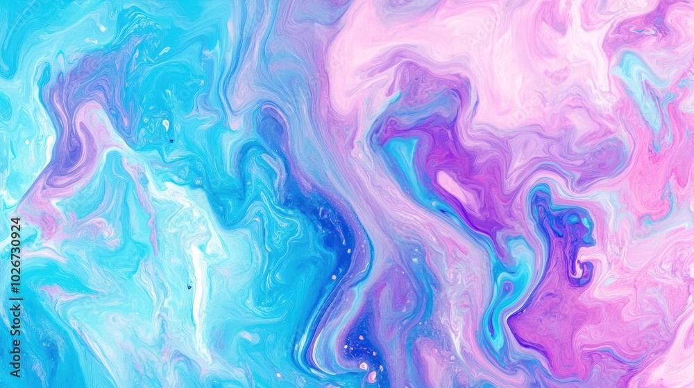 Abstract Swirling Blue, Purple, and Pink Paint Abstract Swirling Blue, Purple, and Pink Paint
