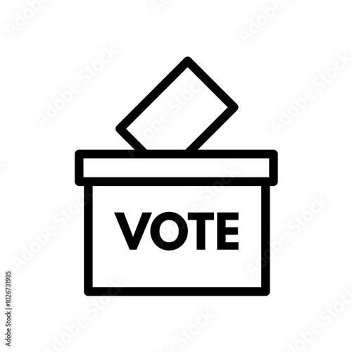 Vote, votingbox - vector icon