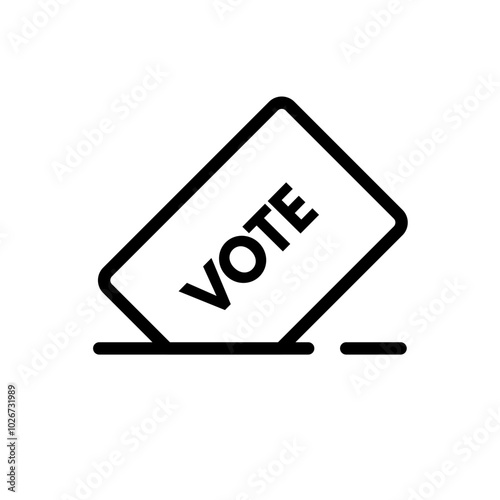 voting card - vector icon