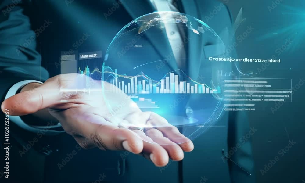 person holding a graph, hand pushing a button on a touch screen interface person holding a graph, hand pushing a button on a touch screen interface