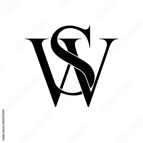 Letter ws logo design vector editable business brand identity royalty free image photo