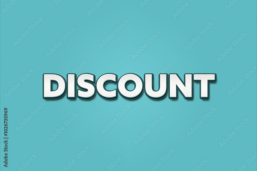 Fototapeta premium Discount. A Illustration with white text isolated on light green background.