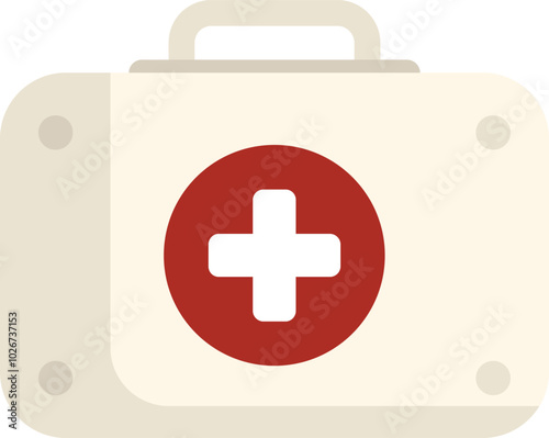 Closed first aid kit assuring safety and containing medical supplies for treating injuries
