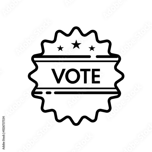 Vote, tag, pin - vector icon