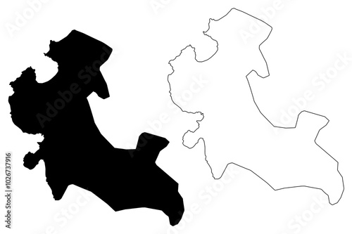 Mwanza City (United Republic of Tanzania, Mwanza Region) map vector illustration, scribble sketch City of Nyanza map