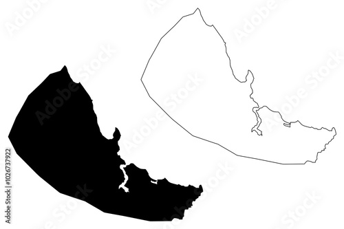 Dar es Salaam City (United Republic of Tanzania) map vector illustration, scribble sketch City of Mzizima map