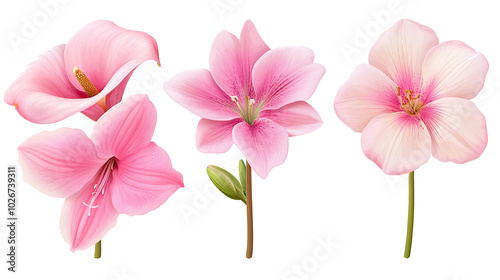 Vibrant Collection of Pink Flowers Showcasing Natural Beauty Generative AI