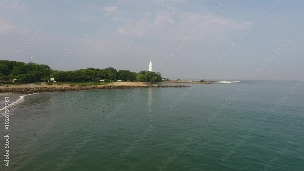 lighthouse on the sea