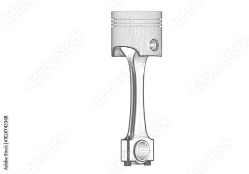Piston on a white background.