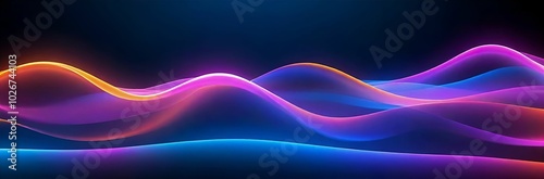 3d_rendering_abstract_background_of_colorful_neon_wavy_line_glowing_in_the_dark_modern_simple_wallpaper
