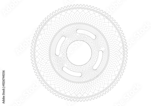 Black cogwheel on white background.